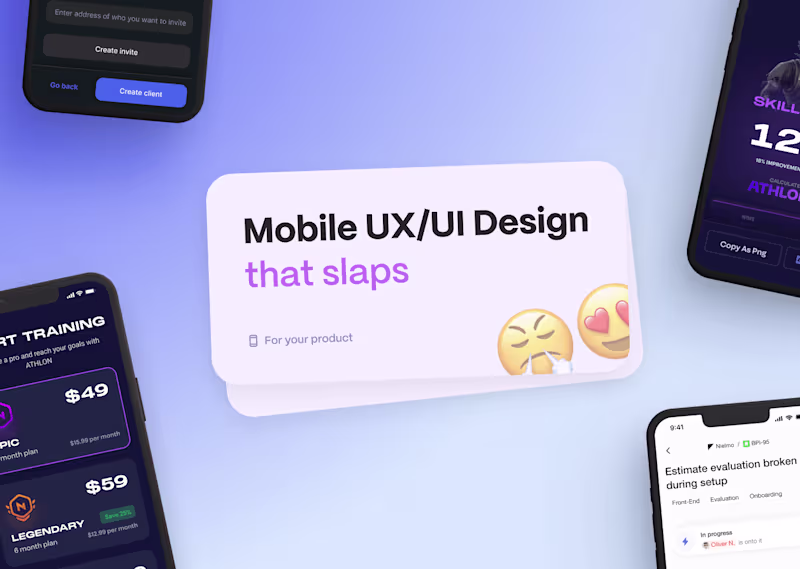 Cover image for Mobile App UX/UI Design that slaps 😤😍
