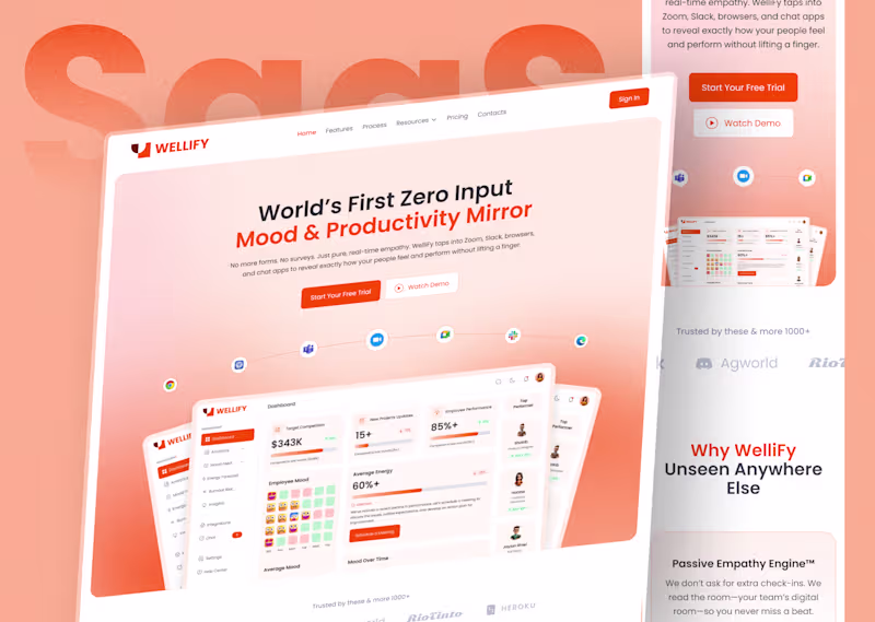 Cover image for SaaS - Website Design Case Study - UX/UI