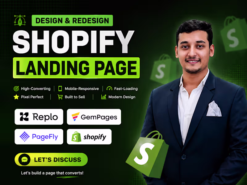 Cover image for Shopify landing page, Figma pages in Gempages, Replo & Pagefly