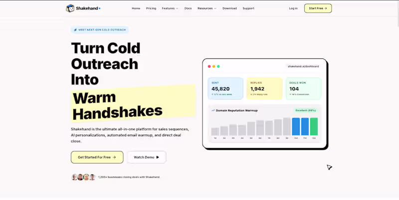 Cover image for Shakehand- Ai cold emailing plateform
