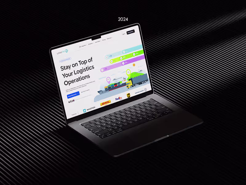 Cover image for Logictics Landing Page Design