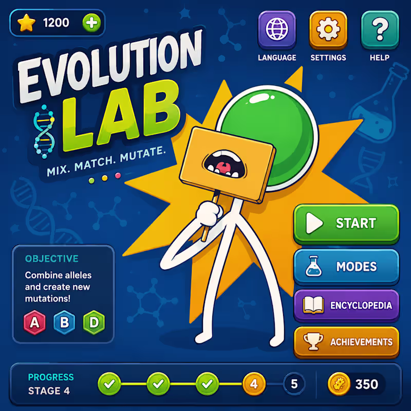 Cover image for Evolution lab touch based arcade game