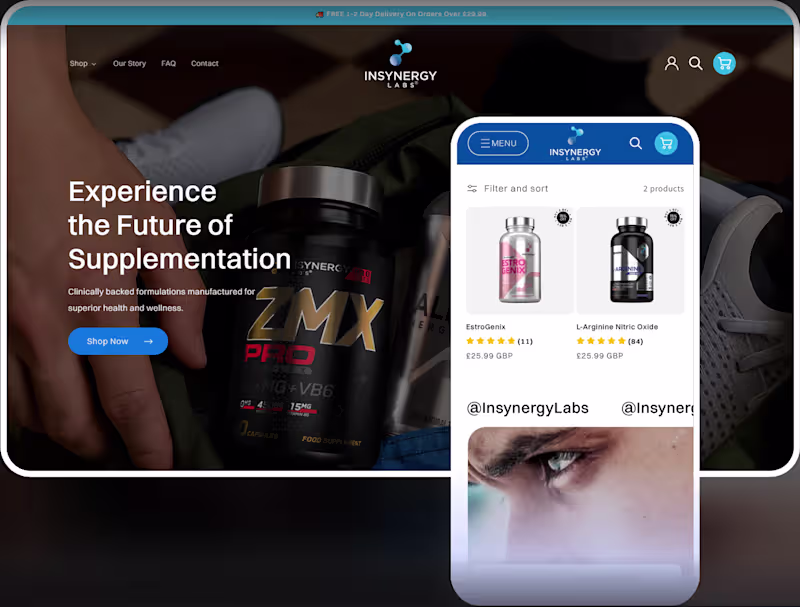 Cover image for We recently helped Insynergy Labs, a UK-based supplement bra...