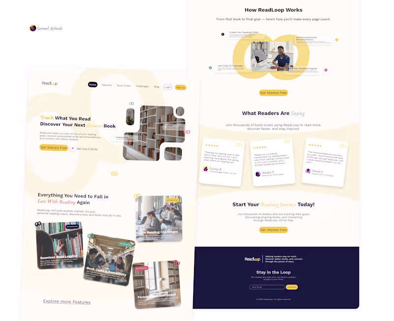 Cover image for Designed a landing page that