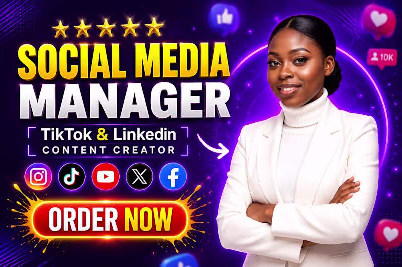 Cover image for Professional Social Media Manager | TikTok & LinkedIn Growth
