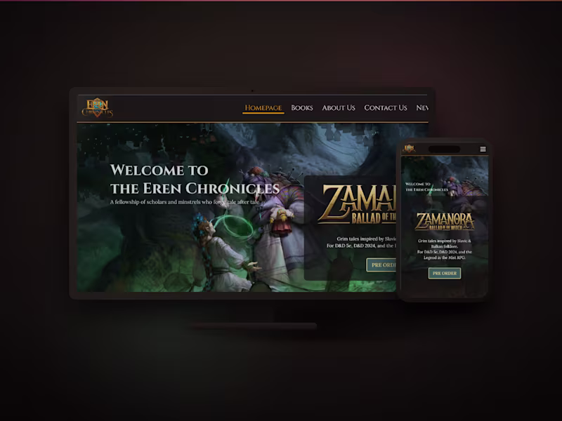 Cover image for The Eren Chronicles — Tabletop RPG Portfolio Site
