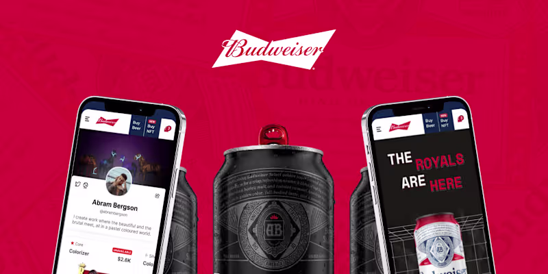 Cover image for Designed an NFT marketplace for Budweiser 