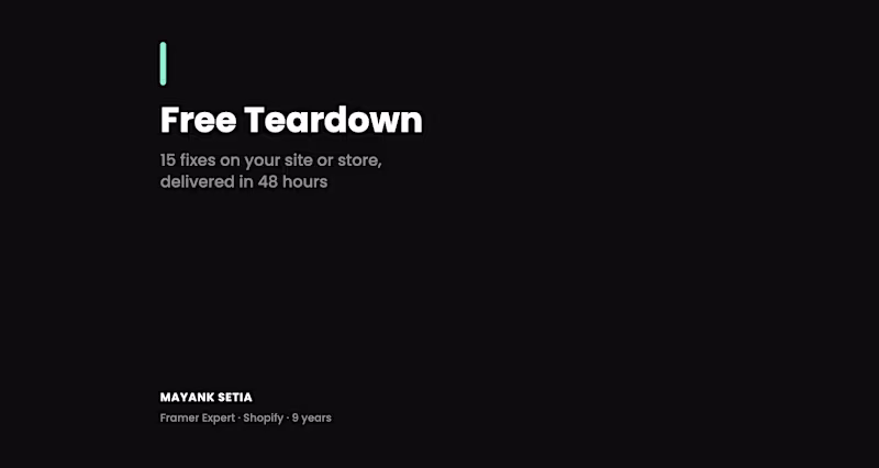 Cover image for Free Website & Store Teardown - 15 Fixes in 48 Hours