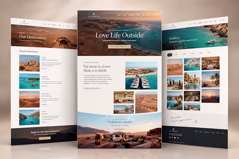 Cover image for Luxury Travel Tourism Website Design