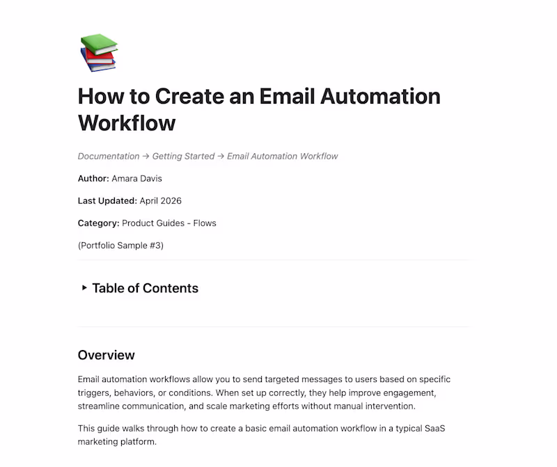 Cover image for Example Documentation for Automation Workflows