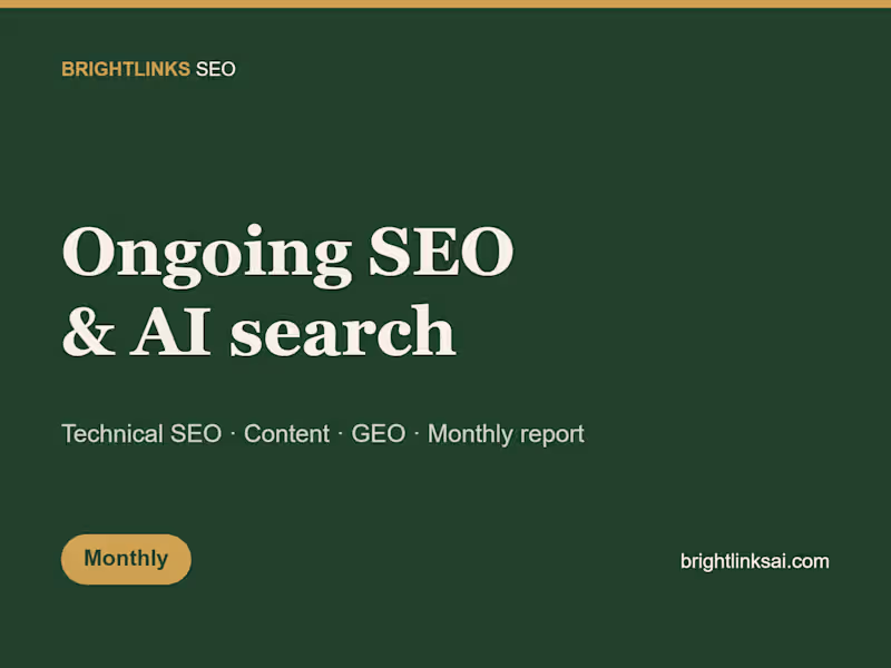 Cover image for Ongoing SEO and AI search visibility, monthly