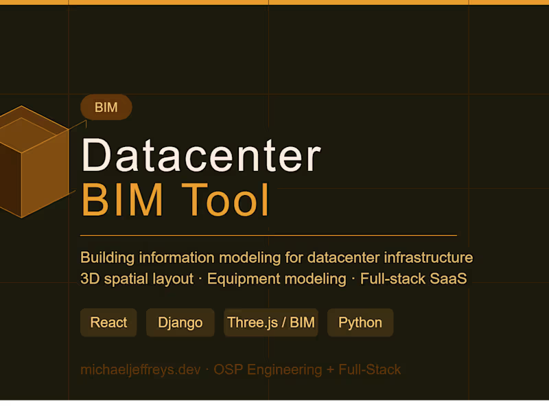 Cover image for Datacenter BIM Tool: 3D Infrastructure Planning