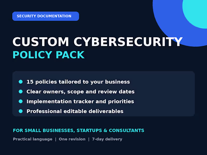 Cover image for Custom Cybersecurity Policies for Small Business