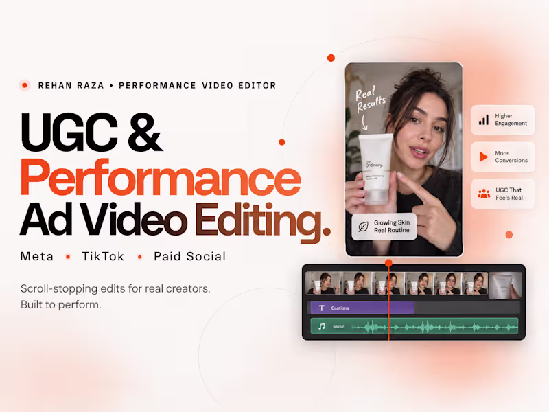 Cover image for UGC & Performance Ad Video Editing