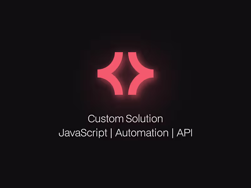 Cover image for Custom Solution | API Solutions | JavaScript
