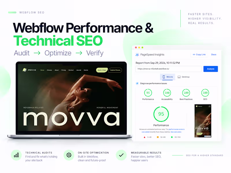 Cover image for Webflow Speed & Technical SEO Optimization