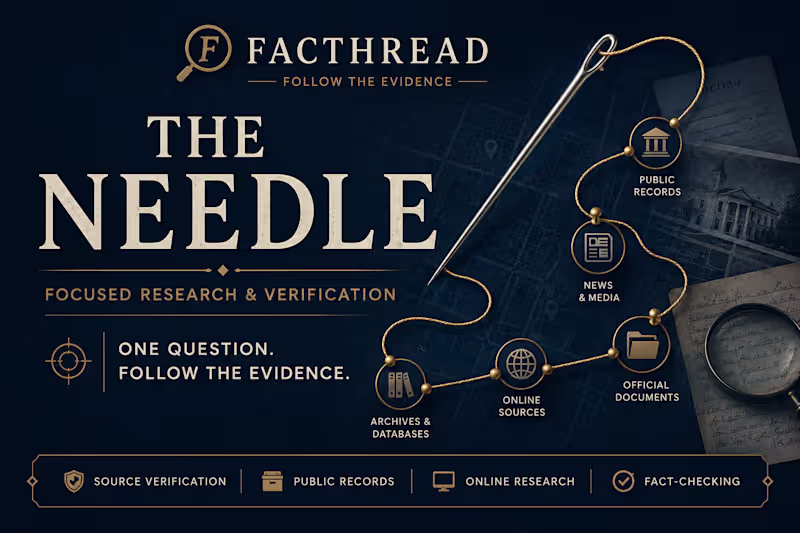 Cover image for The Needle — Focused Research & Verification