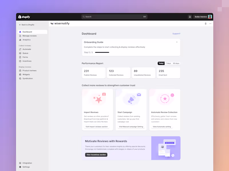Cover image for Wiser Reviews - Shopify App