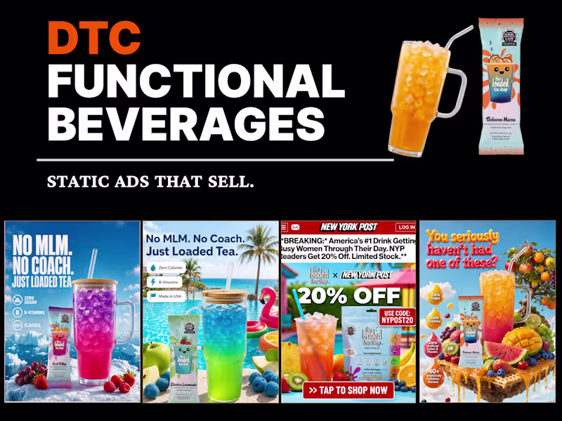 Cover image for Static ad creatives for DTC
