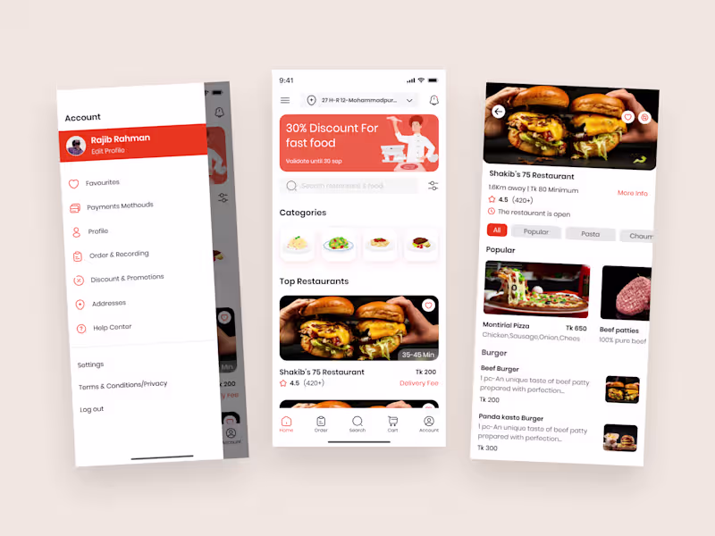 Cover image for Food Fest Food Delivery Mobile app | Home Screen