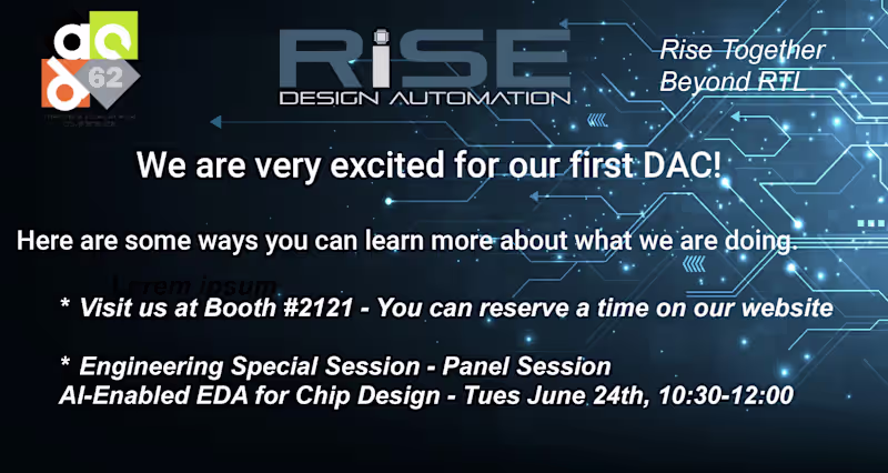 Cover image for First big conference for Rise Design Automation to tell thei...