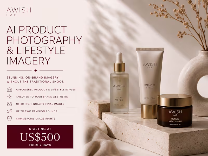 Cover image for AI Product Photography & Lifestyle Imagery