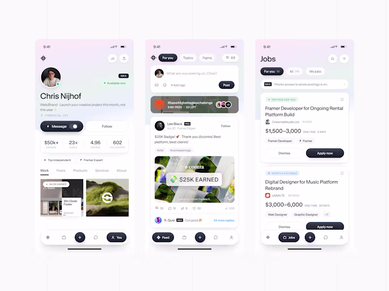 Cover image for How to Design a Mobile App for Contra HQ: My Approach