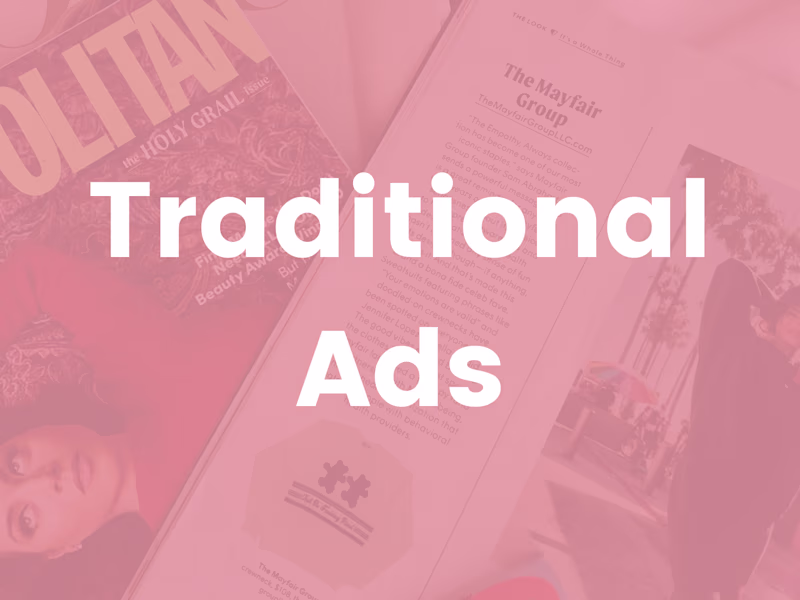 Cover image for Traditional Advertising: Print, TV, and Magazine