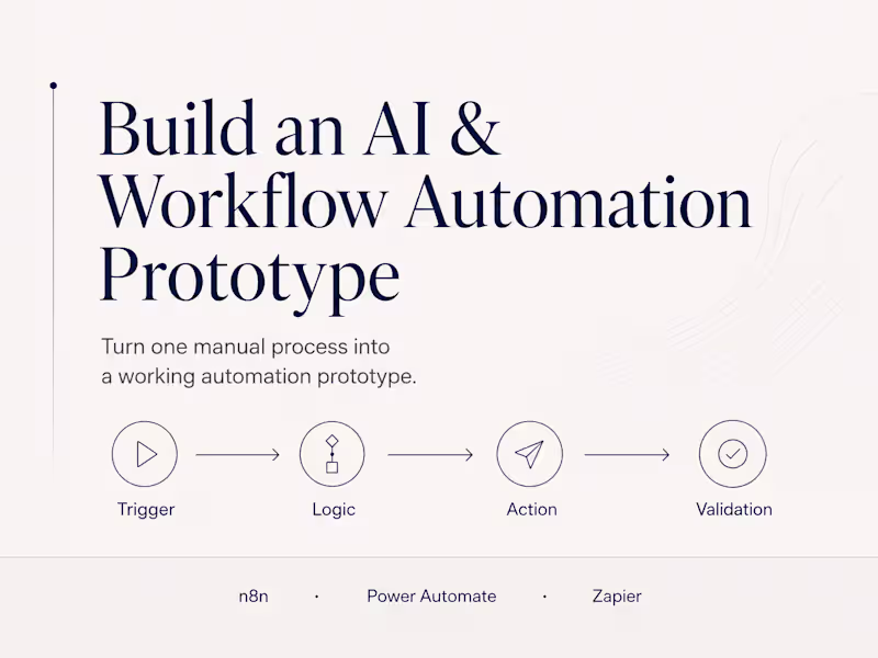 Cover image for Build an AI & Workflow Automation Prototype