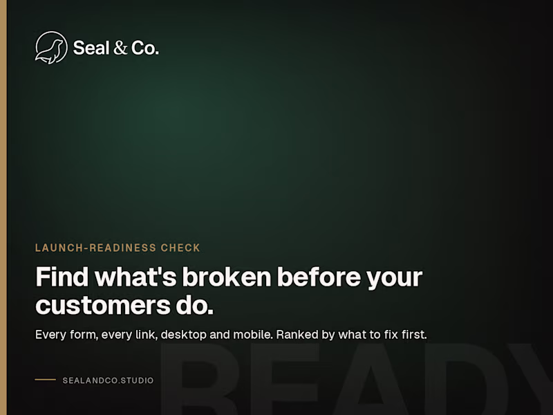 Cover image for Launch-Readiness Check: Find What's Broken Before Customers Do