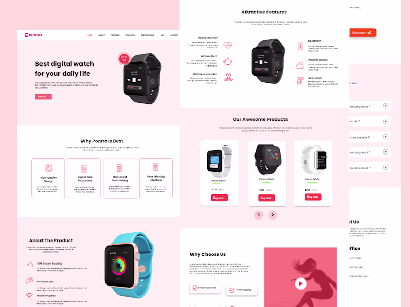 Cover image for Landing page design for ponno
