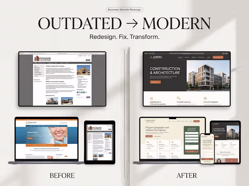 Cover image for I will redesign your outdated or broken business website