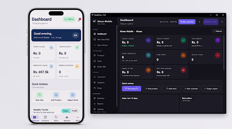 Cover image for A complete mobile shop management