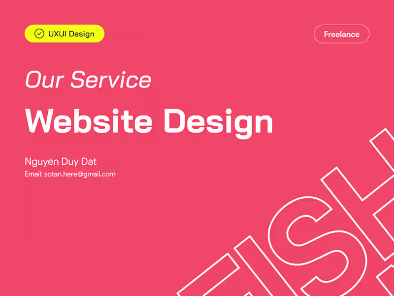 Cover image for Website Design - UXUI Design