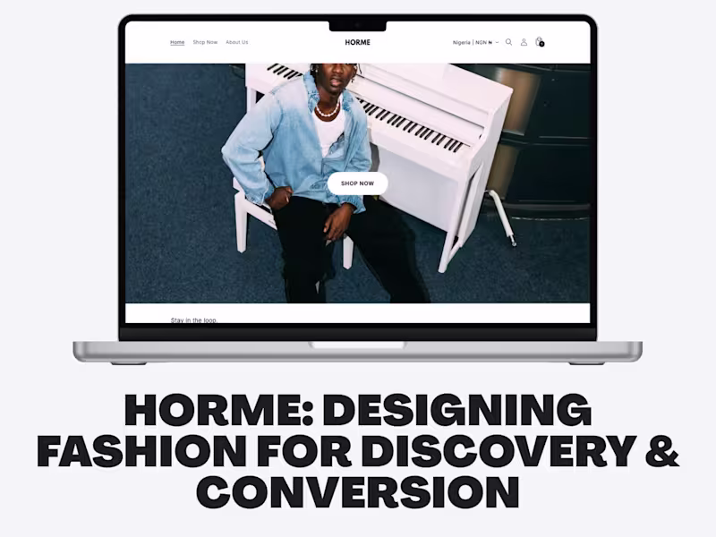 Cover image for HORME: Designing Fashion for Discovery & Conversion