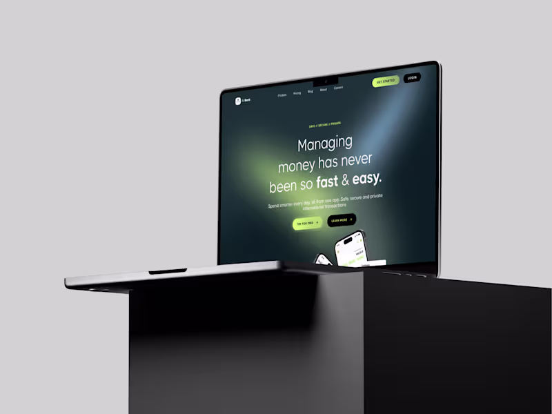 Cover image for AirBank - Landing Page Design