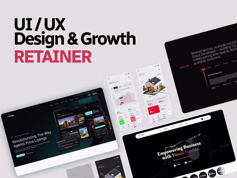 Cover image for UI/UX Design & Growth Retainer