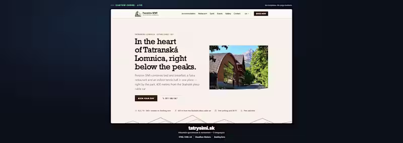 Cover image for tatrysimi.sk - mountain guesthouse and restaurant in 5 languages
