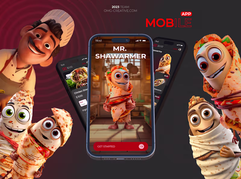 Cover image for [Mobile app] Mr.Shawarmer on Behance