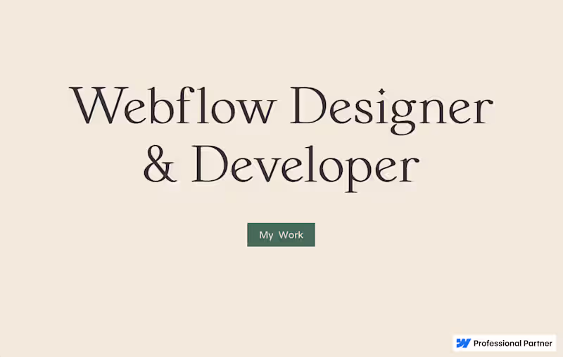 Cover image for Webflow Development