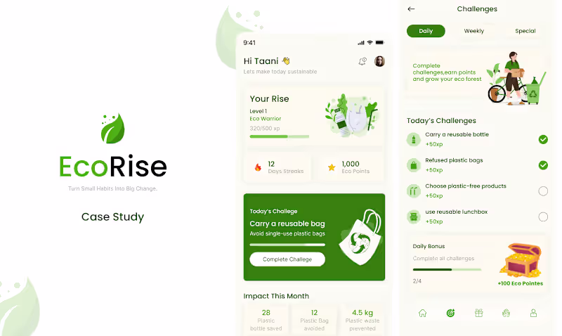Cover image for EcoRise: A Mobile App for Sustainable Habit Building