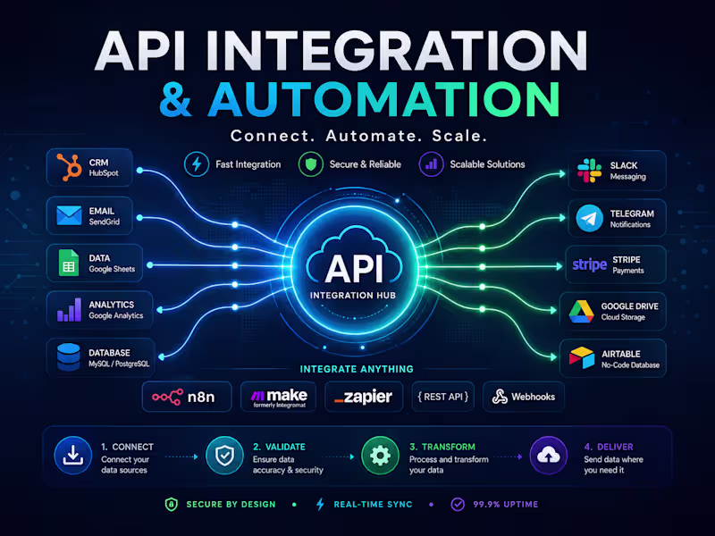 Cover image for Custom n8n Workflow & API Integration