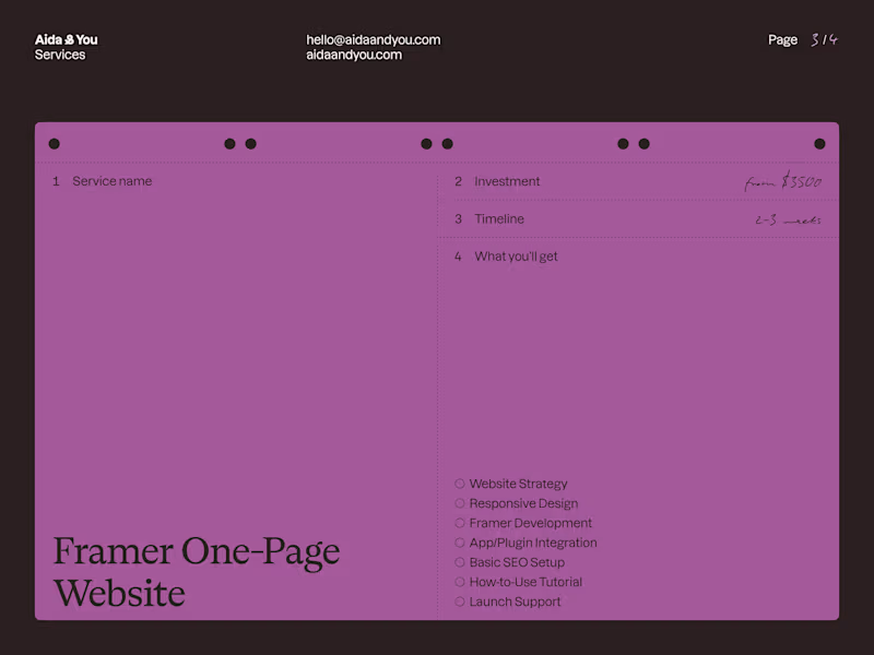 Cover image for Framer Landing Page Design and Development