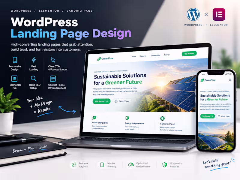 Cover image for WordPress Landing Page Design