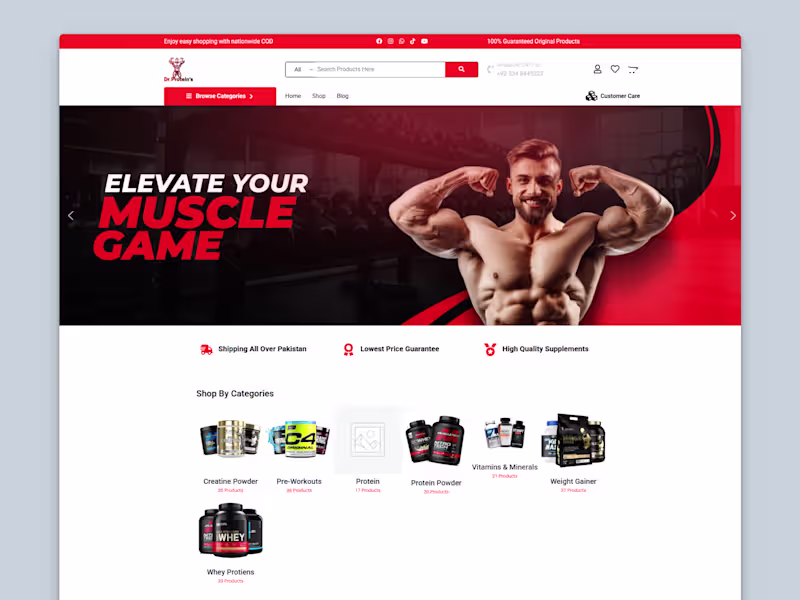 Cover image for Dr. Protein’s | eCommerce Website Design & Development