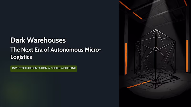 Cover image for Dark Warehouse: Series A Pitch Deck for Autonomous Logistics