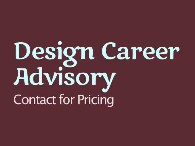Cover image for Advising Your Design Career