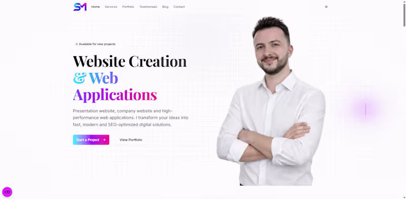 Cover image for Landing Page & Presentation Website — Next.js + Firebase