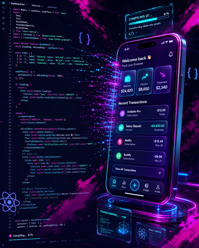 Cover image for React Native UI Implementation — pixel-perfect from Figma