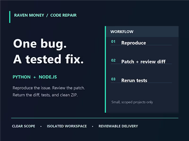 Cover image for Fix one small Python or Node.js bug